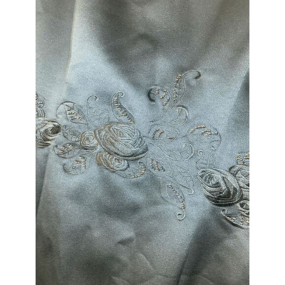 Maggy London Emerald Green Midi Satin Jeweled Detailing Dress, Size 10 - Picture 7 of 13